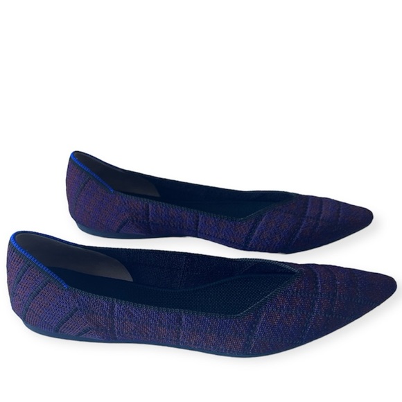 Rothy's Cranberry Plaid Points Brand New Retired Size 9.5 - Picture 5 of 9